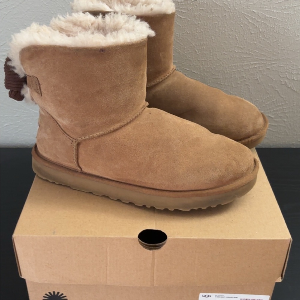 UGG Tan Winter Boots with Sheepskin Lining